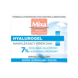 Mixa Hyalurogel Nawilżajacy żel-krem 24h - skóra normalna i sucha 50ml