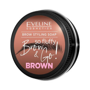 Eveline So Fluffy Brow&Go Mydło do brwi - Brąz 25g