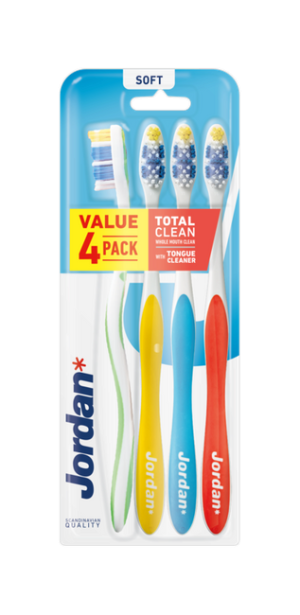 Jordan Total Clean Szczoteczka do zębów - SOFT (4 sztuki)
