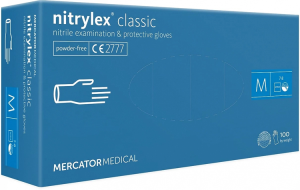 Mercator Nitrylex Classic Rękawiczki nitrylowe bezpudrowe - rozm. M 100szt