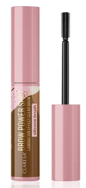 CLARESA Brow Power Shot Transparentny żel do stylizacji brwi 8g