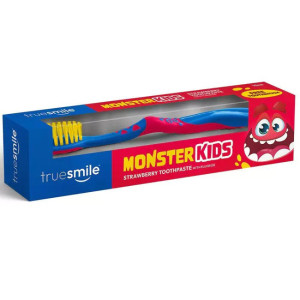 Truesmile Monster Kids Strawberry Pasta do zębów dla dzieci ze szczoteczką 75ml