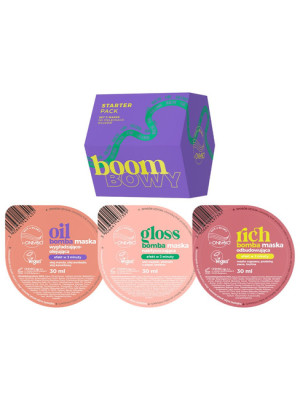 OnlyBio Hair In Balance Starter Pack Boom Bowy Set 3 masek do pielęgnacji włosów 3x30ml