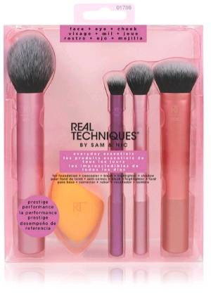 Real Techniques Zestaw Everyday Essentials 01786 Zestaw pędzli do makijażu + gąbeczka