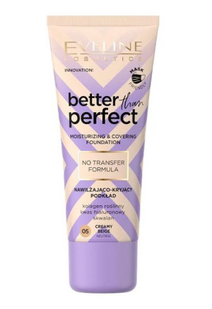 Eveline Cosmetics Better Than Perfect Podkład Nawilżająco-kryjący do twarzy - 05 Creamy Beige 30ml