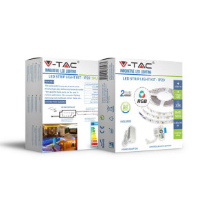 V-TAC VT2545 60 LED Strip Light Set IP20 5M/ROLL- 3000k Warm White (VT-5050)