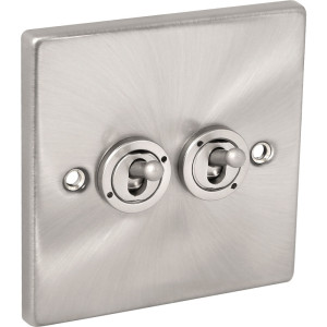 2G 2W Toggle (Mk) Satin Chorme R03.3410.SC
