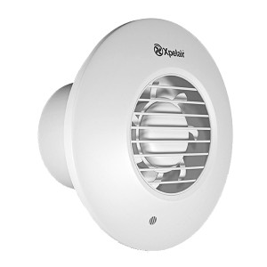 Xpelair XPDX100BPR Simply Silent DX100B 4'/100mm Round Bathroom Fan With Pullcord, 93001AW