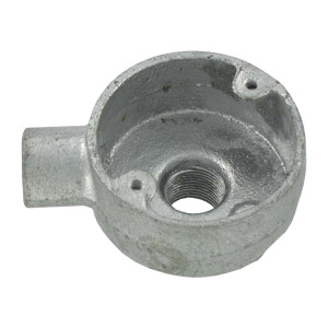 DELIGO STBO25 Galvanized Malleable Terminal Conduit Box With Back Outlet 25mm