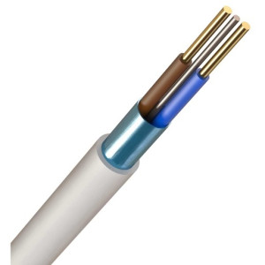 2FP21.5W-100 Double Core And Earth Fire Resistant Flexible Cable 1.5MM2 White