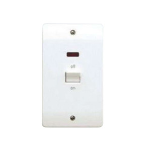 MK Electric Cooker Switch White Double Pole 45 Amperes with Neon K5215WHI