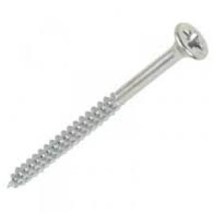 Fast-Pak XT2983 Wood-Screw Twin POZI C/SK BZP Zinc Plated Steel 8 X 2 Inches 60Pc