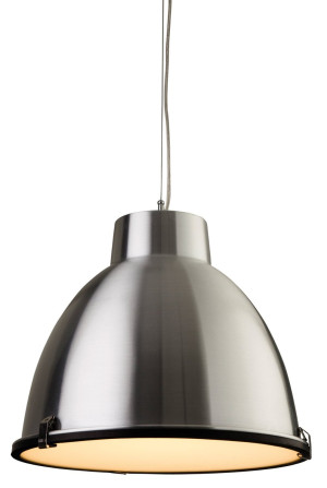 Firstlight Manhattan Pendant in Aluminium with Frosted Glass