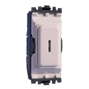 MK Electric Secret Key Switch 1 Way Double Pole 20 Amperes Grid Frame K4917WHI