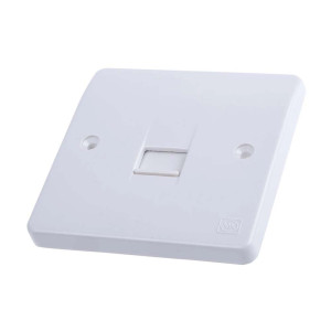 MK Telephone Outlet Secondary 1 Gang WHITE K427 PPK