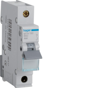 Hager Miniature Circuit Breaker, Type B, 50A with 2,8Nm Tightening Rope MTN150