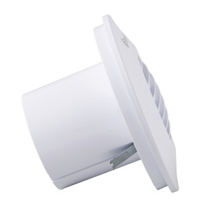 Xpelair XPDX100PIRR Simply Silent DX100 4"/100mm Round Bathroom Fan With PIR Sensor And Wall Kit, 93010AW