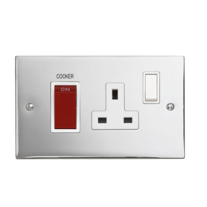 45A Cooker &13A Socket 1962 Polished Chrome R02.862.W