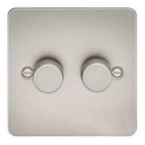 KNIGHTSBRIDGE FLAT PLATE 2G 2 WAY 40-400W DIMMER - PEARL FP2172PL