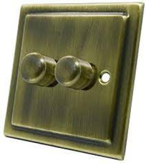 2G 2W Dimmer 400W Ant Brass Antique Brass T91.972.400