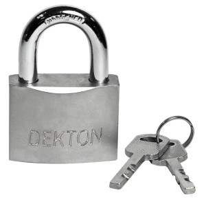 Dekton DT70182 40mm High security Snap Shut Satin Padlock