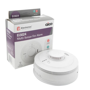 Aico EI3024 Multi Sensor Combined Optical & Heat Alarm 3000 Series with Rechargeable Battery