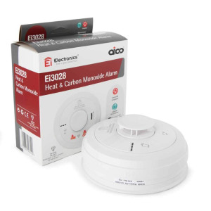 Aico EI3028 Multi Sensor Combined Heat & Carbon Monoxide (CO) Alarm 3000 Series with Rechargeable Battery