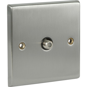 Tv-Satellite Socket Satin Chrome Y33.226.BK