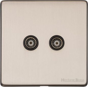 Tv/Fm Diplexed Satin Nickel R05.824.BK-DIP