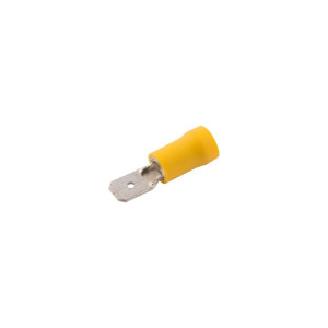 RONBAR MPTY6.3 High-Quality 6.3mm Insulated Male Push On Terminals Copper Yellow