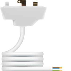 Hager Klik 3-Pin 6A Plug,P22 c/w 3 Core 0.75mm + 2 Metre PVC Lead