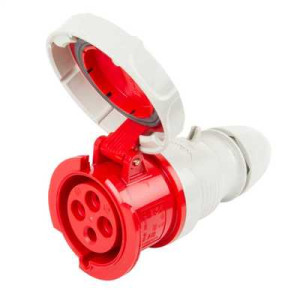Shayla IC164RED Industrial Plug & Sockets Coupler 16A 4 Pin 415V Red