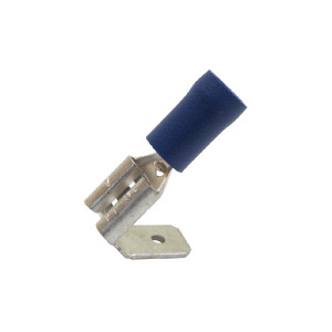 RONBAR PPTB6.3 High-Quality 6.3mm Piggy Back Push On Terminal Copper Blue