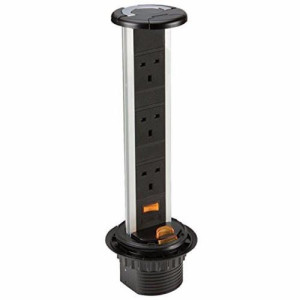 IP54 13A 2G Pop Up Socket with Built-In Bluetooth Speaker and USB Charger (2.4A)