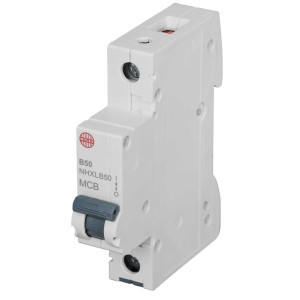 Wylex 50A MCBs Type B Single Pole Miniature Circuit Breaker-50A