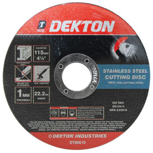 Dekton DT80610 115mm Cutting Disc Stainless Steel Ultra Thin Flat