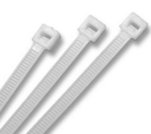 TAKBRO 200MMX2.5MM CABLE TIES WHITE 100PK NYLON 66 MATERIAL UL APPROVED CT2002.5