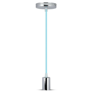 V-TAC VT3787 High Quality E27 Chrome Metal Cup Pendant Light Blue (Vt-7338)