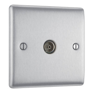 Tv Coaxial (Isolated) Satin Chrome Y33.223.W
