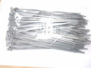 TAKBRO 370MMX4.8MM CABLE TIE SILVER 100PK NYLON MATERIAL UL APPROVED CT3704.8SIL