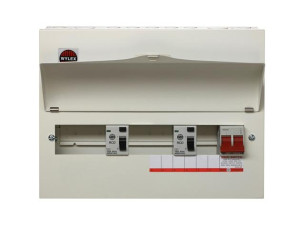 Wylex Split Load Duplex Top Bank 100a Main Switch, Bottom Bank 80a 30ma RCD