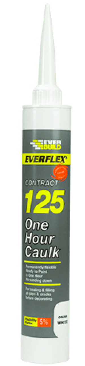 Everbuild 125 One Hour Decorators Filler Caulk 300ml - White, 125C3