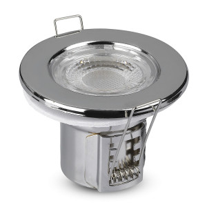 V-TAC VT8180 5W Dimmable Spotlight Fire rated Fitting Samsung Chip 6400K - Chrome Body (VT-885)