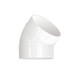 Verplas RD445 45 Degree Elbow Pipe Bend Plastic Ventilation Tube Connector 100mm Round