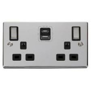 Quad Socket Polished Chrome R02.618.BK