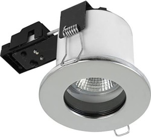 GU10 FIRE RATED IP65 DOWNLIGHT CHROME MAINS