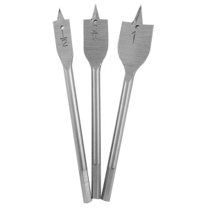 Dekton DT80288 3 Piece Flat Wood Drill with 1/2", 3/4" & 1" Size