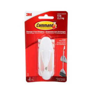 Command 17069 Adhesive Wire Hook White Large