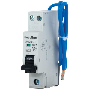 FuseBox RTAMB32 RCBO Flexible Double Pole Type A Circuit Breaker-32 A