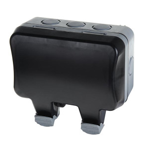 BG Nexus Storm Weather Proof 2 Gang 13 Amp RCD Switched Socket Outlets (Latching), WP22RCD